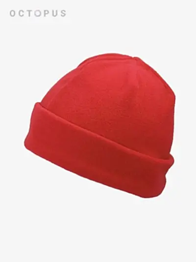 Флисовая шапка с подгибом