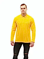 Рубашка поло мужская с длинным рукавом