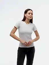 Женская футболка премиум с V - образным вырезом