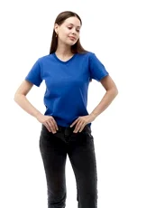 Женская футболка стандарт с V - образным вырезом