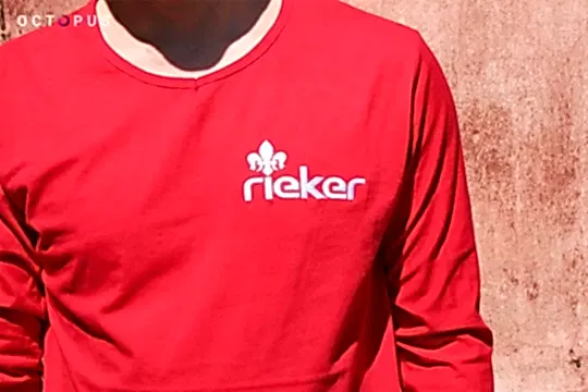 Футболки с вышивкой для производителя обуви Rieker None